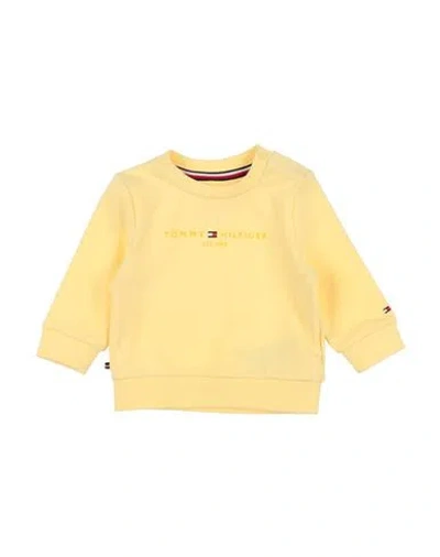 Tommy Hilfiger Babies'  Newborn Boy Sweatshirt Light Yellow Size 0 Cotton, Elastane