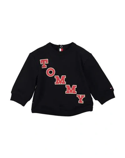 Tommy Hilfiger Babies'  Newborn Boy Sweatshirt Midnight Blue Size 3 Cotton, Elastane In Black