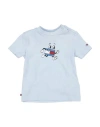 Tommy Hilfiger Babies'  Newborn Boy T-shirt Sky Blue Size 3 Cotton, Elastane