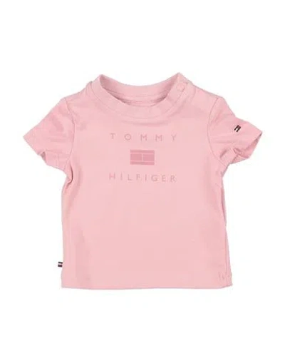Tommy Hilfiger Babies'  Newborn Girl T-shirt Pink Size 0 Cotton, Elastane