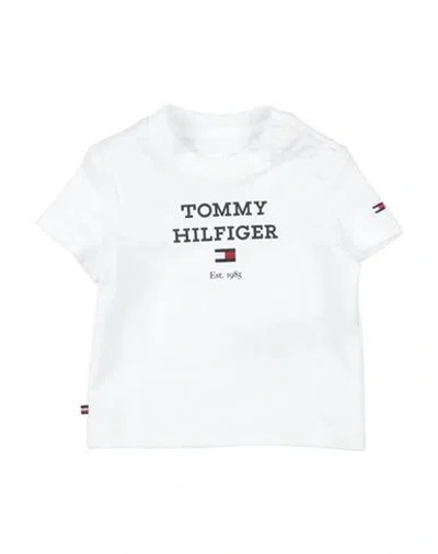 Tommy Hilfiger Babies'  Newborn T-shirt White Size 0 Cotton, Elastane