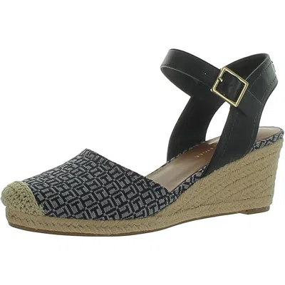 Tommy Hilfiger Nilsa Womens Ankle Round Toe Wedge Heels In Multi