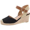 Tommy Hilfiger Nilsa Womens Buckle Canvas Espadrilles In Multi