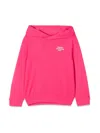 Tommy Hilfiger Nyc Logo-embroidered Hoodie In Fuchsia
