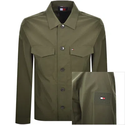 Tommy Hilfiger Nylon Overshirt Green