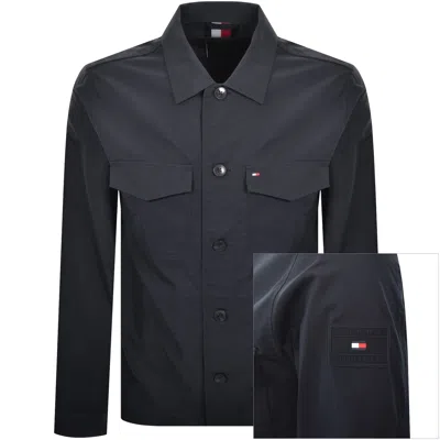 Tommy Hilfiger Nylon Overshirt Navy In Blue
