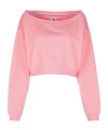 Tommy Hilfiger Cropped Off-the-shoulder Knitwear Top In Pink