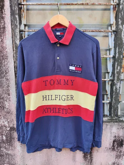 Pre-owned Tommy Hilfiger Offer Me Vintage Sun Faded  Spellout Shirt In Multi