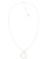 Tommy Hilfiger Open Heart Crystal Necklace In Gold