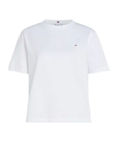 Tommy Hilfiger Open-necked Black Shirt In Ecru
