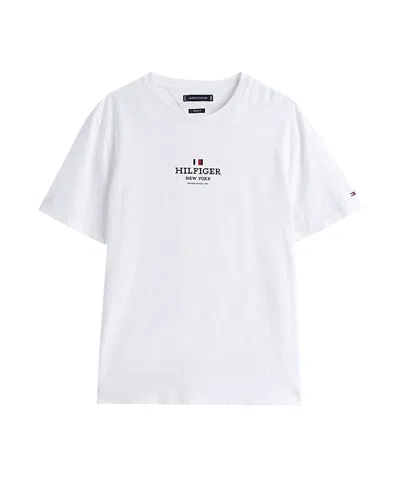 Tommy Hilfiger Open-necked Black Shirt In White