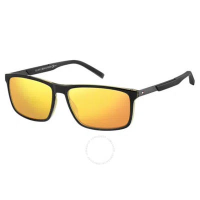Tommy Hilfiger Orange Mirror Rectangular Men's Sunglasses Th 1675/s 071c/bj 59