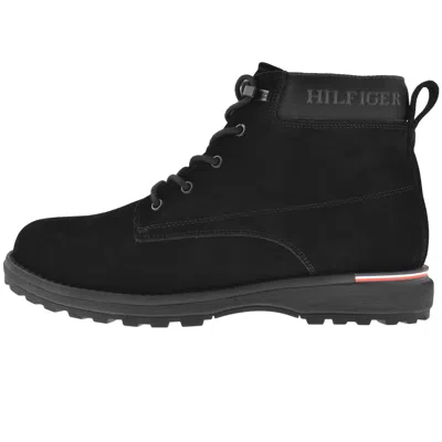 Tommy Hilfiger Outdoor Suede Boots Black