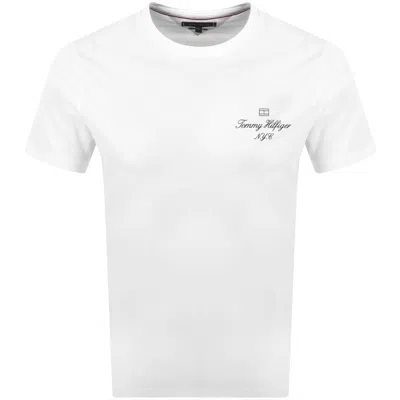 Tommy Hilfiger Outline Flag T Shirt White