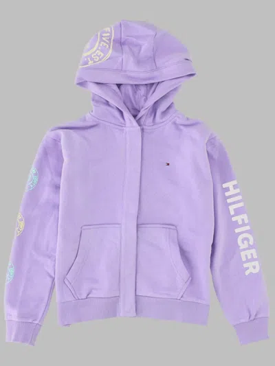 Tommy Hilfiger Snap-front Overprint Organic Cotton Hoodie In Multi
