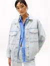 Tommy Hilfiger Oversized Denim Utility Jacket In Sky