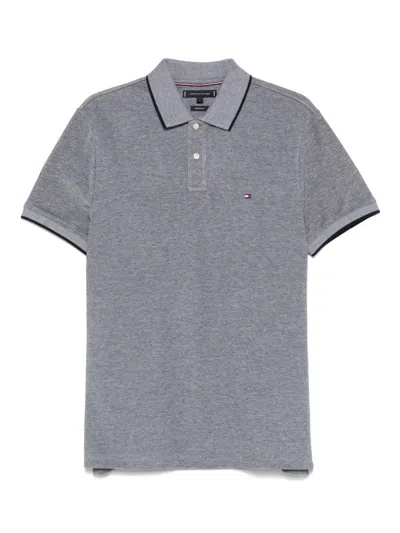 Tommy Hilfiger Oxford-weave Polo Shirt In Blue