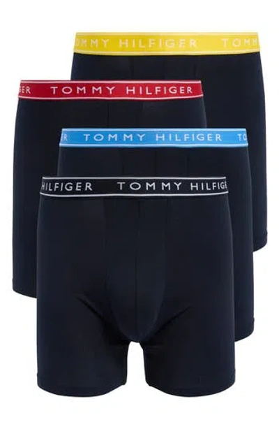 Tommy Hilfiger Pack Of Four Boxer Briefs In Black