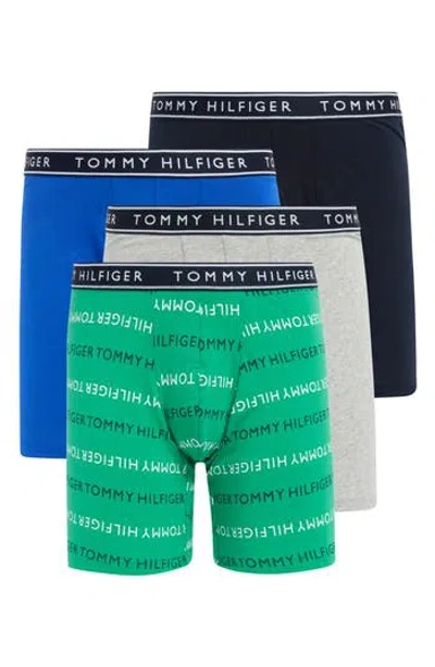 Tommy Hilfiger Pack Of Four Boxer Briefs In Cactus