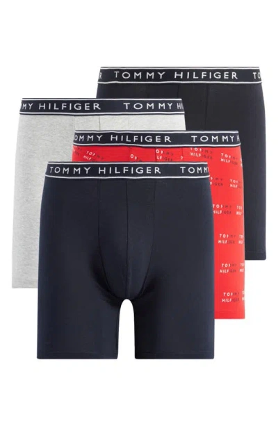 Tommy Hilfiger Pack Of Four Boxer Briefs In Multi