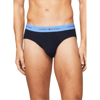 Tommy Hilfiger Pack Of Three Cotton Briefs In Blue