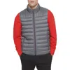 Tommy Hilfiger Packable Faux Down Vest In Gray