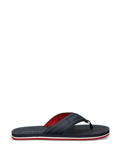 Tommy Hilfiger Padded-strap Slides In Blue
