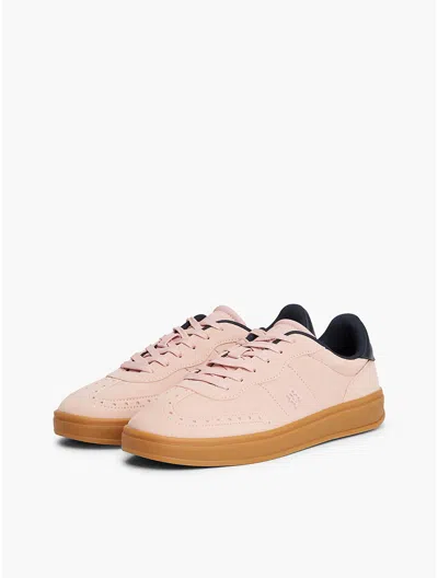 Tommy Hilfiger Padded Suede Skater Sneaker In Pink