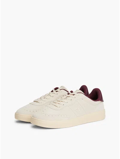 Tommy Hilfiger Padded Suede Skater Sneaker In White