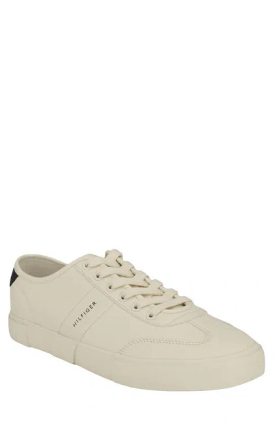 Tommy Hilfiger Paines Faux Leather Low Top Sneaker In Gold