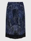 Tommy Hilfiger Paisley Midi Skirt In Blu