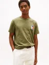 Tommy Hilfiger Palm Tree Logo Slub Cotton T In Green