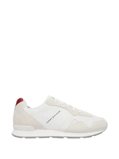Tommy Hilfiger White Recycled Polyester Low Top Sneakers