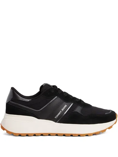 Tommy Hilfiger Panelled Sneakers In Black
