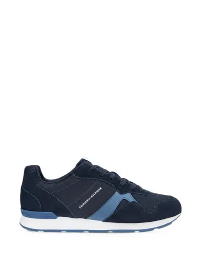 Tommy Hilfiger Panelled Suede Sneakers In Yellow