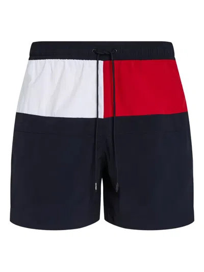 Tommy Hilfiger Panelled Swim Shorts In Blue