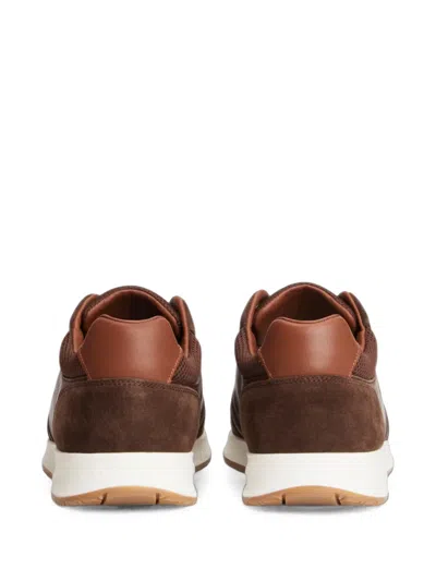 Tommy Hilfiger Panelled-leather Sneakers In Animal Print