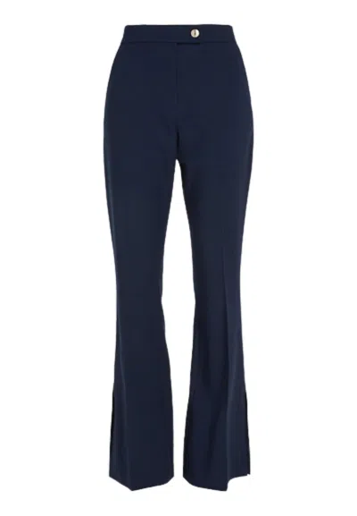 Tommy Hilfiger Pants Vis Flared Hw Tailored Pant In Blu