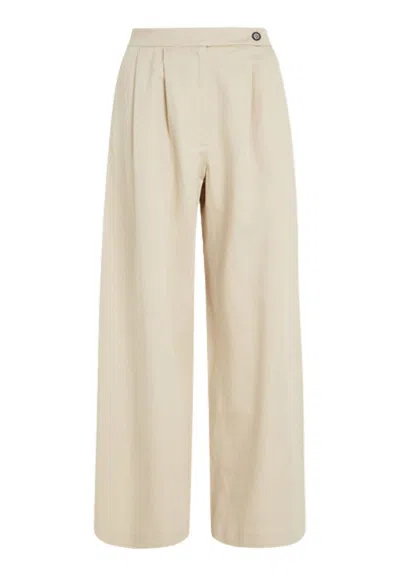 Tommy Hilfiger Pants Wide Leg Co Blend Pant In Beige