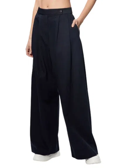 Tommy Hilfiger Pants Wide Leg Co Blend Pant In Blu