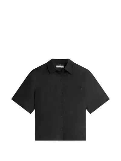 Tommy Hilfiger Patch-pocket Shirt In Black