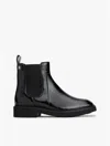 Tommy Hilfiger Patent Crinkle Leather Chelsea Boot In Black