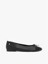 Tommy Hilfiger Patent Toe Leather Ballet Flat In Black