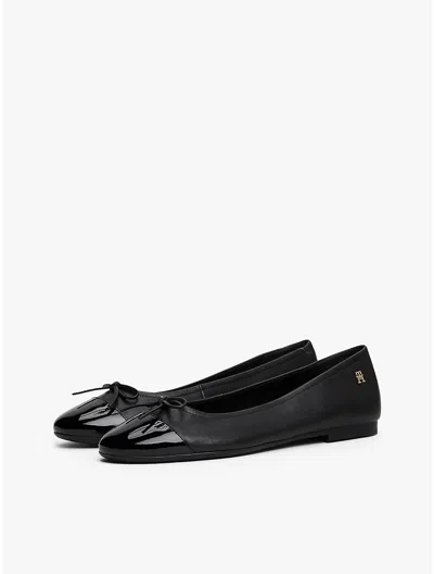 Tommy Hilfiger Patent Toe Leather Ballet Flat In Multi