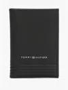 Tommy Hilfiger Pebbled Leather Bifold Wallet In Black