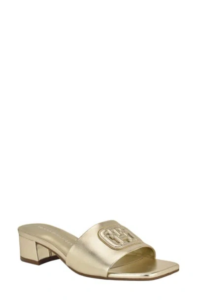 Tommy Hilfiger Penni Slide Sandal In Gold