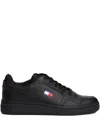 Tommy Hilfiger Perforated-detail Sneakers In Black