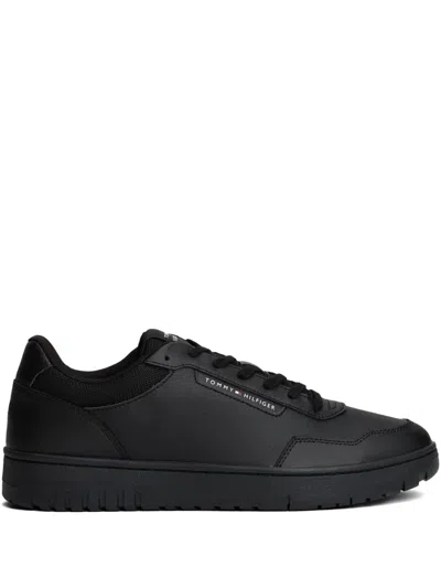 Tommy Hilfiger Perforated Sneakers In Black
