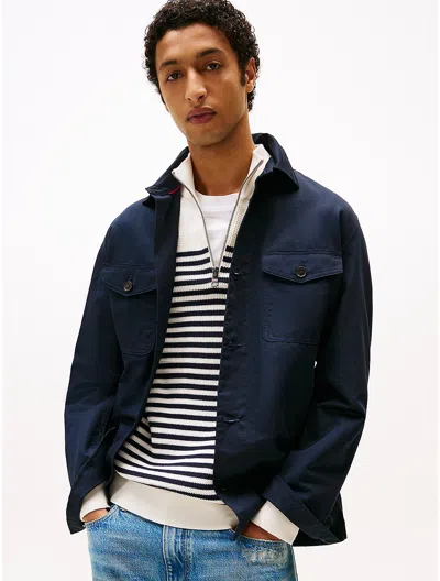 Tommy Hilfiger Performance Shirt Jacket In Navy