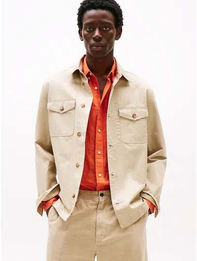 Tommy Hilfiger Performance Shirt Jacket In Sandalwood